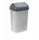 Waste bin with swivel lid 10L Swantje 25 5x19x38cm air silver color 4001515306959 1
