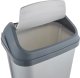 Waste bin with swivel lid 10L Swantje 25 5x19x38cm air silver color 4001515306959 3