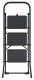 Folding stepladder K44 StandardLine / steel / 3 steps safety handle / black 4007126241733 1