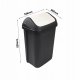Waste bin with swivel lid 25L Swantje 33 5x25 5x53 5cm green 4052396104721 8