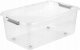 Box with lid on wheels clipbox Leo 59x38x24cm 37L transparent 4052396109757 1