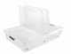 LA-KA-PE Box with lid on wheels underbed box Leo 77x58x16 cm 53L transparent 4052396109764 2