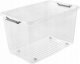 Box with lid on wheels clipbox Leo 59x38x35 5cm 56L transparent 4052396109788 1
