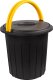 Waste bin Ecosolution 25L 37 5x37 5x39cm dark gray/yellow 8009115034186 2