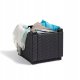 Garden chair/storage box Cube with cushion brown 8711245158372 1