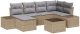 vidaXL Zestaw siedzenia ogrodowego 7 części Beżowy i szary 2