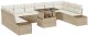 vidaXL Zestaw sofy ogrodowej Zestaw 11 Beżowy, Kremowy 2