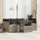 vidaXL Zestaw Sofa Ogrodowa Zestaw 7 Szary, Czarny Aluminium, Olefin 1