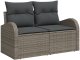 vidaXL Zestaw Sofa Ogrodowa Zestaw 7 Szary, Czarny Aluminium, Olefin 3
