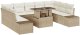 vidaXL Zestaw sof ogrodowych 10 części Beżowy Rattan 2