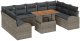 vidaXL Zestaw Sofy Ogrodowej Zestaw 10 Szary Polirattan 2
