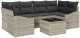 vidaXL Zestaw sofy ogrodowej Zestaw 7-częściowy Beżowy i ciemnoszary 2