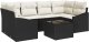 vidaXL Zestaw sofy ogrodowej Zestaw 7-częściowy Czarny i kremowy 2