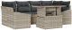 vidaXL Zestaw sofy ogrodowej 7 elementów Beżowy i ciemnoszary 2