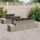 vidaXL Zestaw ogrodowy 6-elementowy Szary Rattan, Poliester 3