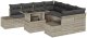 vidaXL Zestaw sof ogrodowych Zestaw 9 Beżowy, ciemnoszary Rattan 2