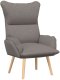 vidaXL Fotel relaksacyjny z tkaniny taupe 2