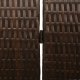 vidaXL Przesłona Pokoju 3 Panele Składana Brązowa 146x180 cm z Polirattanu 5
