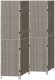 vidaXL Przegroda Pokojowa 4 Panele Składana Szara 195x180 cm Polirattan 2