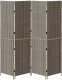 vidaXL Przegroda Pokojowa 4 Panele Składana Szara 195x180 cm Polirattan 6
