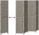 vidaXL Przegroda Pokojowa 4 Panele Składana Szara 195x180 cm Polirattan 10