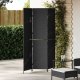 vidaXL Przesłona Pokojowa 3 Panele Składana Czarna 146x180 cm Poli Rattan 1