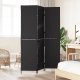 vidaXL Przesłona Pokojowa 3 Panele Składana Czarna 146x180 cm Poli Rattan 3