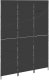 vidaXL Przesłona Pokojowa 3 Panele Składana Czarna 146x180 cm Poli Rattan 4