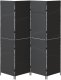 vidaXL Dzielnik pokoju 4 panele składany czarny 195x180 cm z polirattanu 5