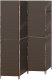 vidaXL VidaXL Przegroda Pokojowa 4 Panele Składana Brązowa 195x180 cm z Polirattanu 2