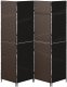 vidaXL VidaXL Przegroda Pokojowa 4 Panele Składana Brązowa 195x180 cm z Polirattanu 5
