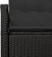 vidaXL 2-osobowa sofa ogrodowa z poduszkami czarna z polirattanu 6