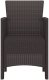 vidaXL Fotele ogrodowe 4 szt. Brązowy z polirattanu 5