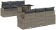 Zestaw sof ogrodowych Zestaw 7 Brązowy, Szary 2