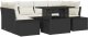 Zestaw Sof Ogrodowych Zestaw 7 Czarny i Kremowy 2