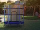 TRAMPOLINA OGRODOWA DUŻA STABILNA DLA DZIECI DO DOMU Z SIATKĄ 138 x 160 CM 5