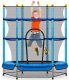 TRAMPOLINA OGRODOWA DUŻA STABILNA DLA DZIECI DO DOMU Z SIATKĄ 138 x 160 CM 8