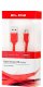 66-066# Przyłącze usb a - micro b 1,0m czerwone flat 1