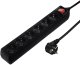 Hama Power Strip  6 rozetes  3 m  melna - Pagarinatajs 2
