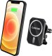 Magnetic car holder and wireless charger  C-15-01  15W，Input: USB-C: 5V/2A  9V/3A;Output: 5W  7.5W  10W  15W;83*60*8.15mm 0.147kg black 2