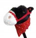 Hobby Horse miękka głowa konia koń na kiju rży 68 cm dźwięki galopu plusz 4