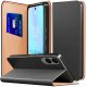 Etui z Klapką do Samsung Galaxy S25 Edge (Skórzane, Magnetyczne, Czarne) 1