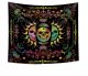 ITIMPORT Dekoracja ŚCIENNA UV OBRAZ Fluorescencyjny GOBELIN ODBLASK 150x150cm Słońce 1