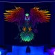 ITIMPORT Dekoracja ŚCIENNA UV OBRAZ Fluorescencyjny GOBELIN ODBLASK 150x150cm Orzeł 2