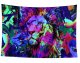 ITIMPORT Dekoracja ŚCIENNA UV OBRAZ Fluorescencyjny GOBELIN ODBLASK 150x150cm XL Lew 1