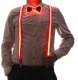 ZESTAW SZELKI i MUCHA LED Świecący KOMPLET IMPREZĘ SYLWESTRA WESELE Orange 1