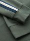 Męska bluza dresowa z wysokim kołnierzem i lampasami  oliwkowa V2 OM-SSZP-0219 S 8