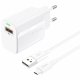 Ładowarka Foneng FONENG ładowarka sieciowa EU64 18W 1xUSB QC3.0 + kabel Micro Biały standard 2