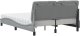 vidaXL Łóżko z materacem, jasnoszare, 140x190 cm, obite tkaniną 7