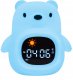 Lampka Nocna Silikon Zegar Miś Budzik Data Muzyka Oświetlenie RGB 1800mAh / JL822 / Miś 6